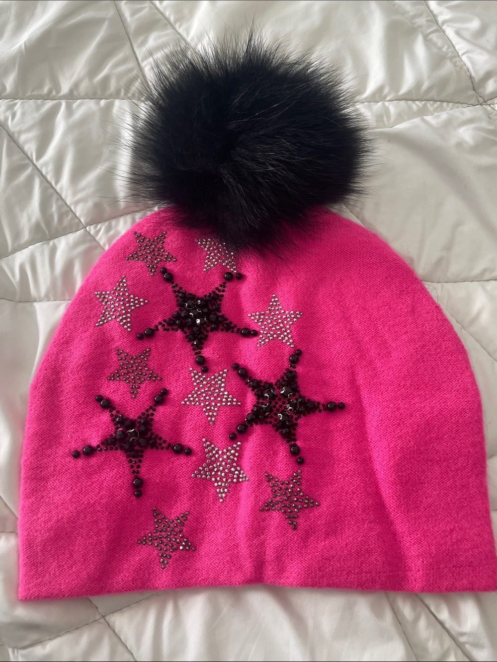 Mitchie’s Wool Hat With Fur Pompom M/L